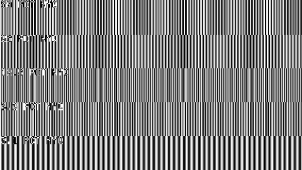 Gratings test pattern rendered by Videre's signal generator.