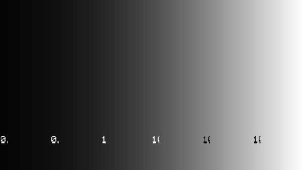 HDR grey ramp test pattern rendered by Videre's signal generator.